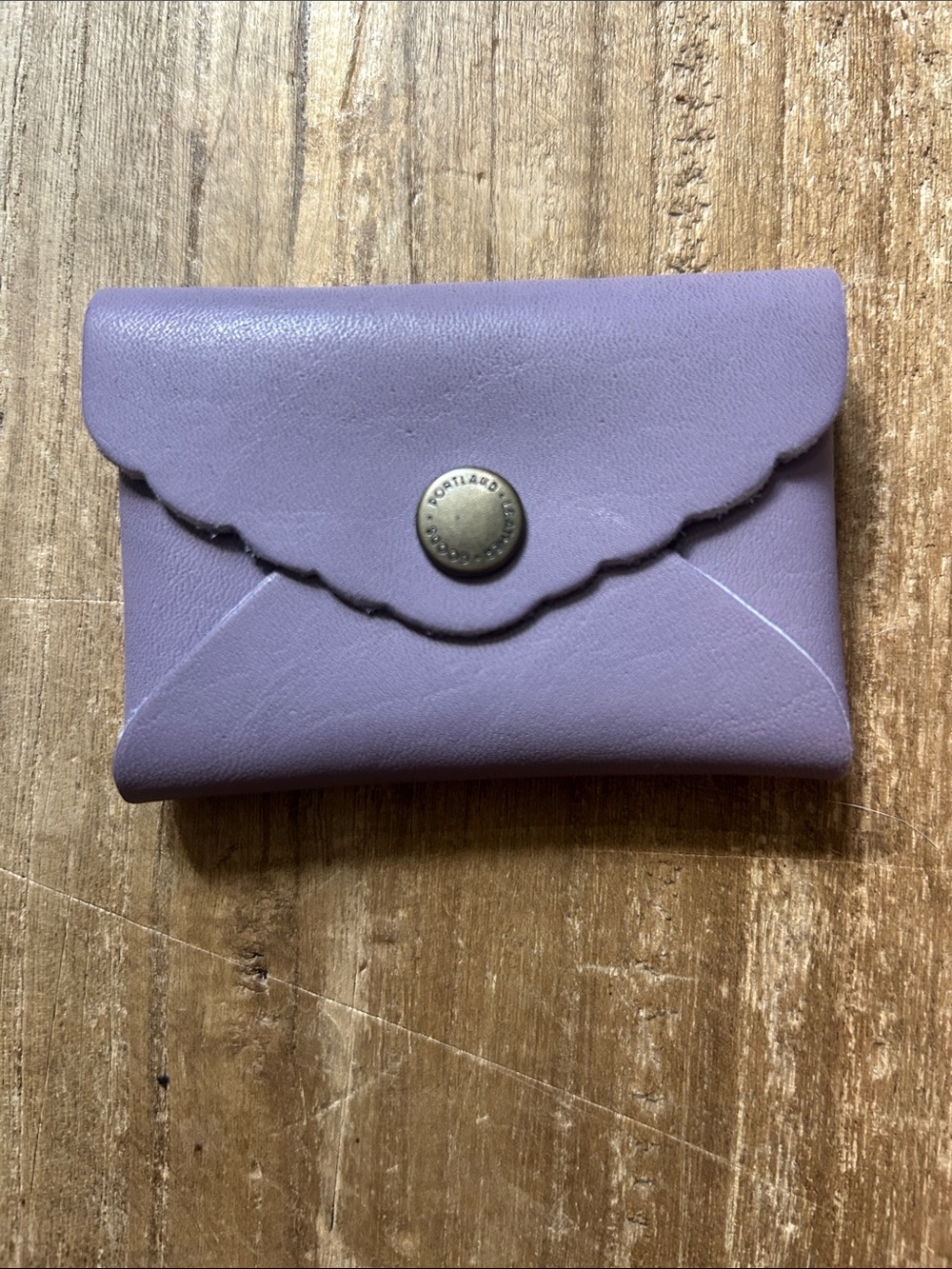 Portland Leather Goods Mini Daisy Wallet/ Cardholder Lavender - Picture 3 of 5
